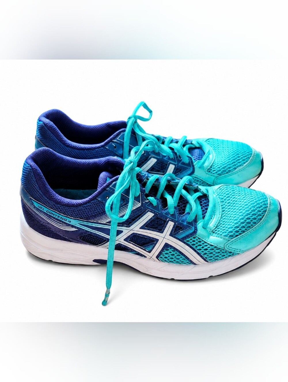 ASICS Gel-Contend 4 Women’s 9.5 Turquoise Purple Running Shoes